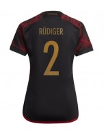Saksa Antonio Rudiger #2 Vieraspaita Naisten MM-kisat 2022 Lyhythihainen